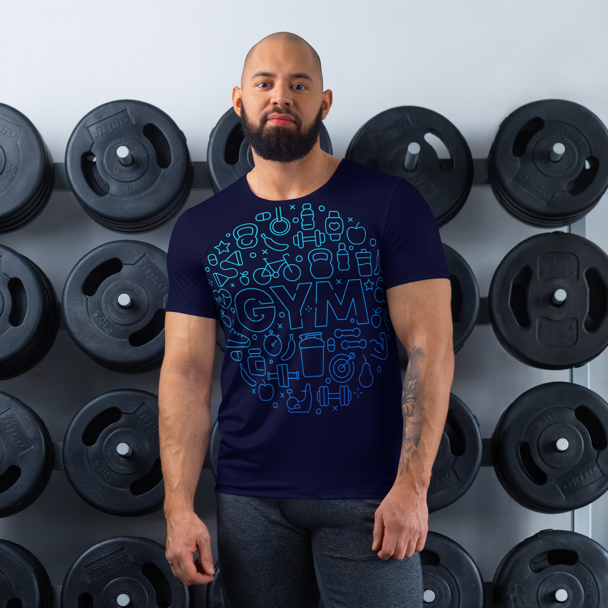 All-Over Print Men's Athletic T-shirt 1