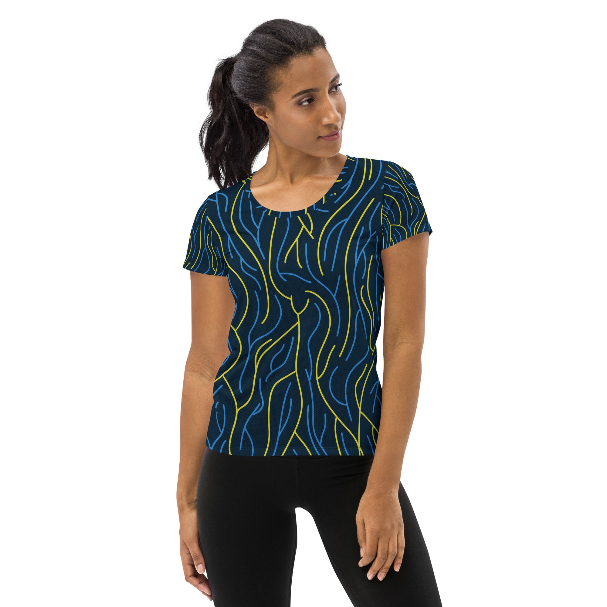 All-Over Print Women's Athletic T-shirt 9